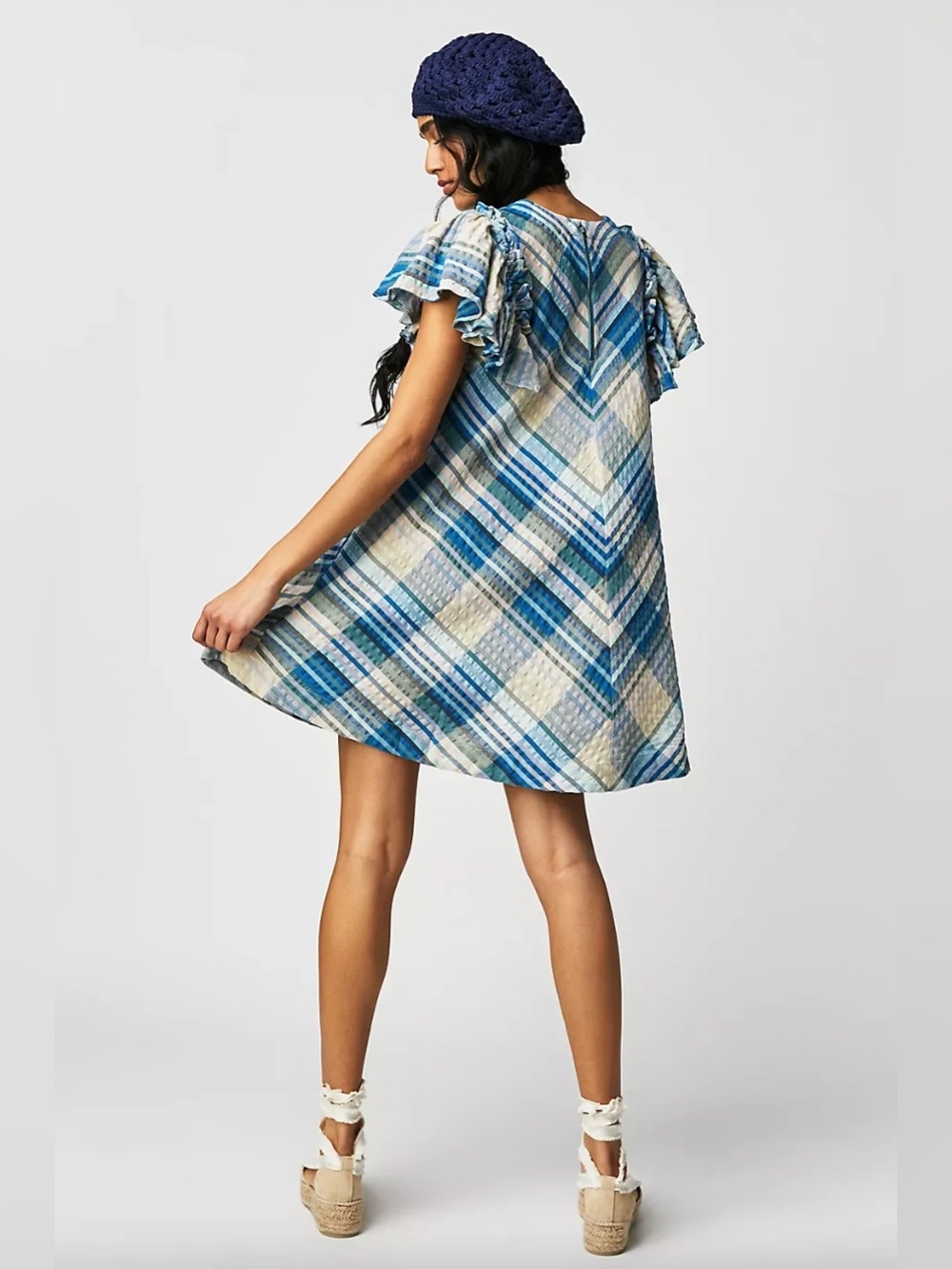 Free People Yara Madras Mini Dress Size M